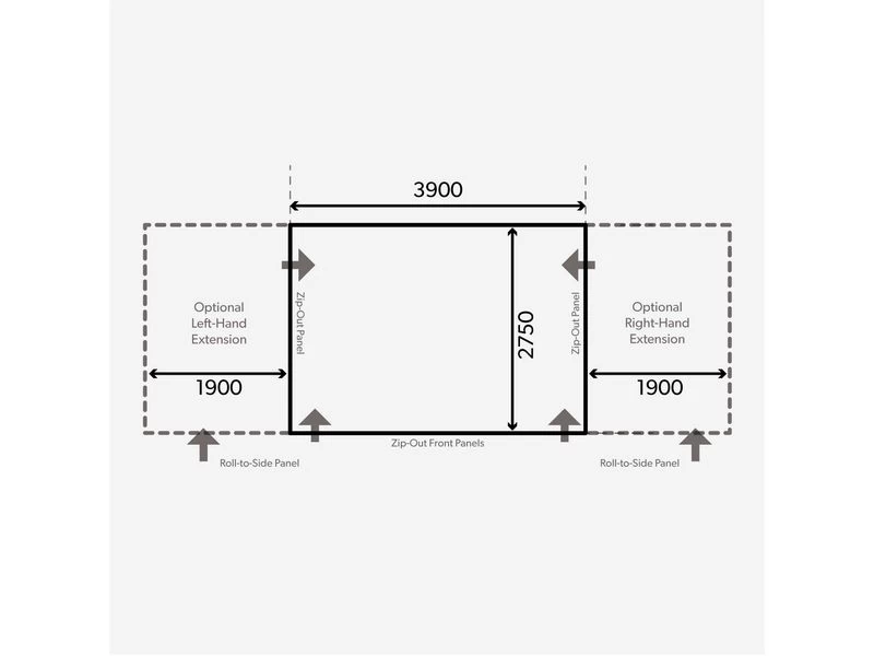 Kampa Dometic Opblaasbare Voortent Club Air All-season 390 S 2 Kampa Dometic Opblaasbare Voortent Club Air All-season 390 S - Afbeelding 2