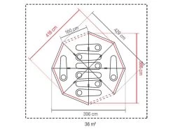 Coleman Familie Tent Octagon Blue-lime -Camp Terrain Nest Verkoop 64 3coleman familie tent octagon blue lime 2000035750