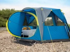 Coleman Familie Tent Octagon Blue-lime -Camp Terrain Nest Verkoop 64 4 coleman familie tent octagon blue lime 2000035750
