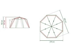 Coleman Familie Tent Octago Blue-lime -Camp Terrain Nest Verkoop 65 2 coleman familie tent octago blue lime 2000035194