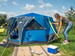 Coleman Familie Tent Octago Blue-lime -Camp Terrain Nest Verkoop 65 4 coleman familie tent octago blue lime 2000035194