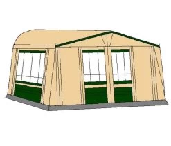 Te Velde Voortent + Uitbouw Prelude 250 Cm Groen -Camp Terrain Nest Verkoop 7 tevelde voortent prelude groen 250 links 1