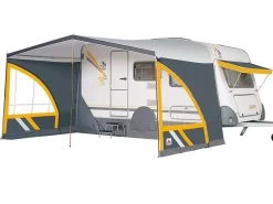 Dorema Caravanluifel Panorama -Camp Terrain Nest Verkoop dorema caravan luifel panorama antraciet geel panorama 4