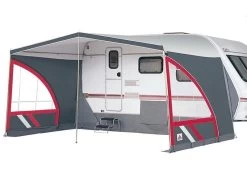 Dorema Caravanluifel Panorama -Camp Terrain Nest Verkoop dorema caravan luifel panorama antraciet rood panorama 2