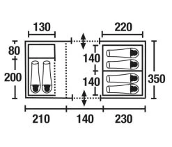 High Peak Porto 6 -Camp Terrain Nest Verkoop high peak koepeltent porto 6 plattegrond 12240 2